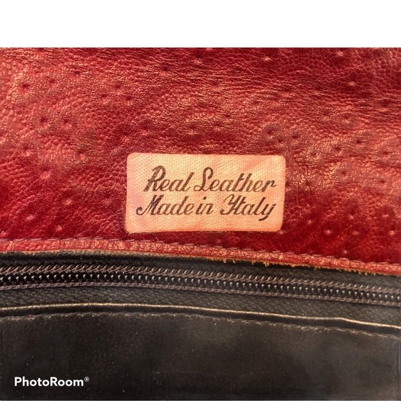 Vintage 1980's Crossbody Italian Leather Purse - Picture 4 of 4